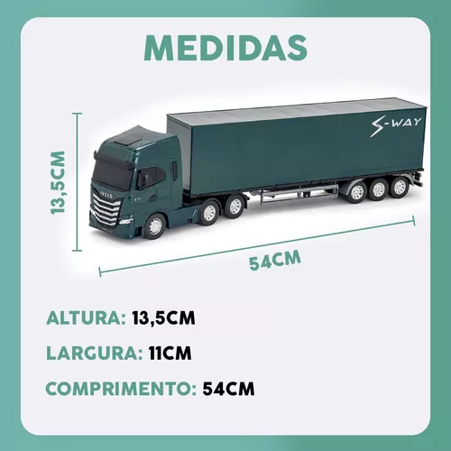 Caminhão Miniatura Iveco Carreta Baú S-way Lançamento