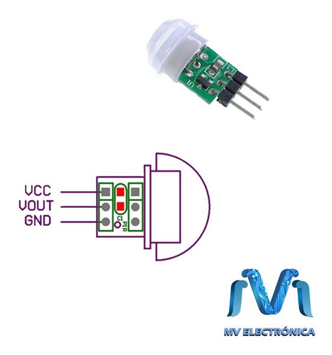 Sensor Micro Pir De Movimiento Infrarrojo Am312 Mv Electroni