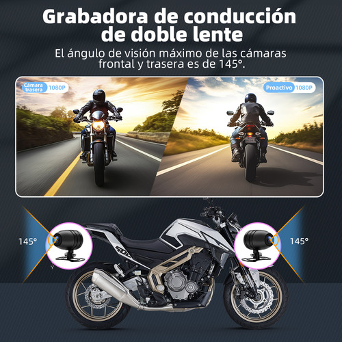 Estereo Pantalla Para Moto Carplay Android Auto Con Camaras Color M625