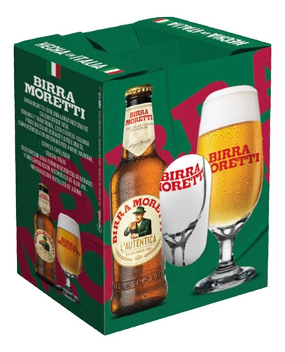 Kit Cerveja Premium Importada Italiana Birra Moretti 330ml