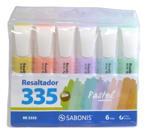 Marcador Sabonis 335 em cores pastel Marcatextos 6 peças | MercadoLivre