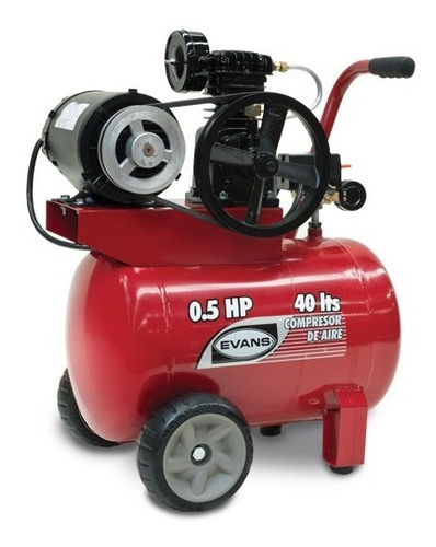 Compresor Lubricado Evans 1/2 Hp 1 Etapa Tanque 40 L