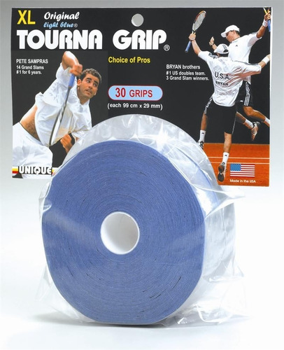 Overgrip Unique Tourna Grip Original X 30 - Azul - Pete Sampras