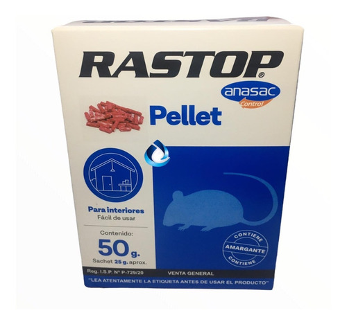 Cebo En Pellet Rastop Para Ratones 50gr - Anasac