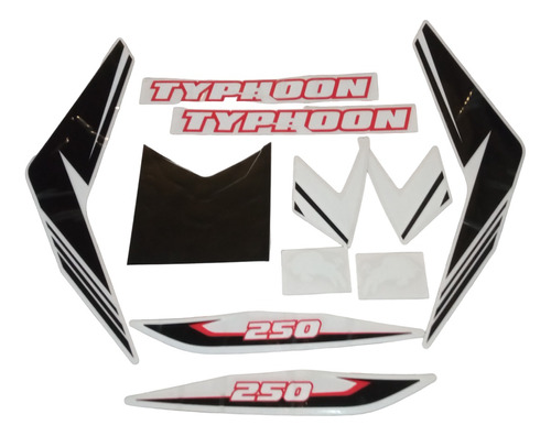 Juego De Calcomanias Para Motocicleta Typhoon 250