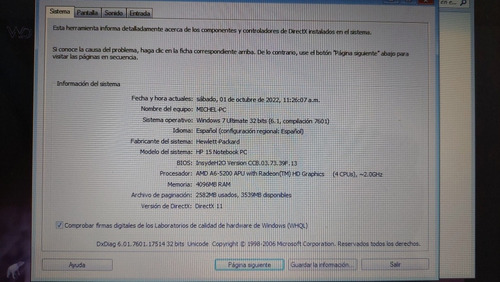 Semi Nueva Laptop Hp (Usado)