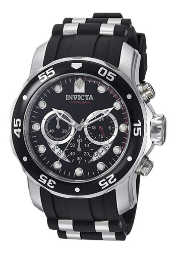 Reloj Invicta Pro Diver Cronógrafo Acero Negro Caucho 6977