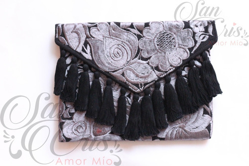 Bolsas / Carteras / Clutch Bordadas/ Artesanal/ Pompones