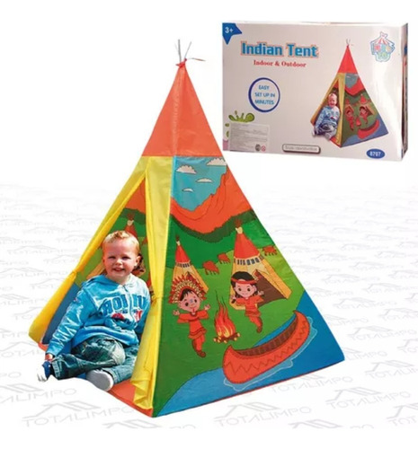 Carpa Infantil   Colorida  Indio Niños Niñas