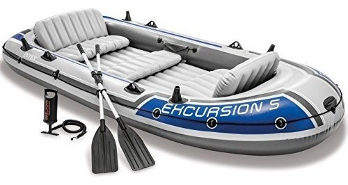 Intex Excursion 5 5person Juego De Bote Inflable Con Remos D