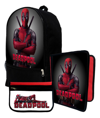 Mochila+ Funda Carpeta+ Cartu De  De Dead Pool #396