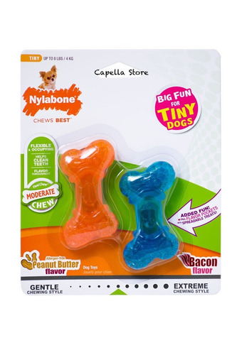 Nylabone Juguete Para Perros Hueso Pack 2 Unidades Flexible