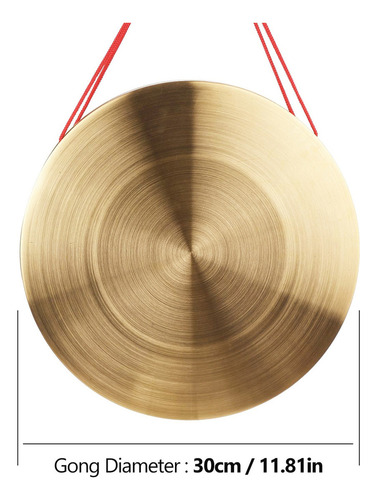 U Instrumento De Persión Gong De Cobre Y Latón De 30 Cm Con