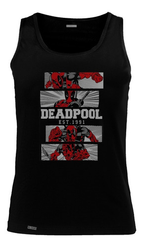 Camiseta Esqueleto Estampada Deadpool Comic Superhéroe Sbo 