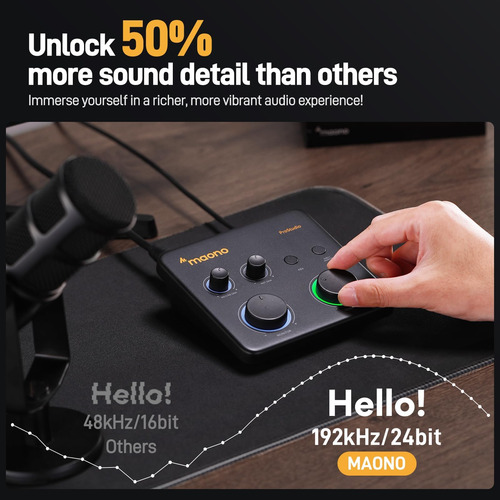 Interface De Áudio Usb Maono Para Pc: Interface Com O Of