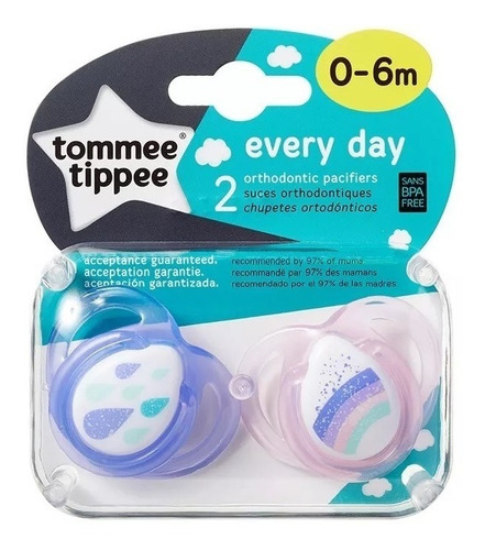 Chupete Silicona X2 0-6 M Every Day Tommee Tippee Babymovil