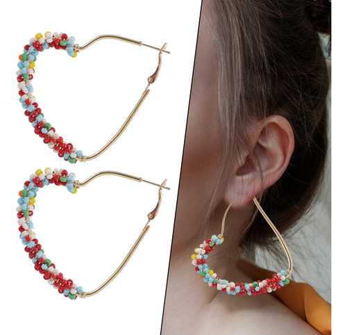 Pendientes Bohemios Hechos A Mano Con Cuentas