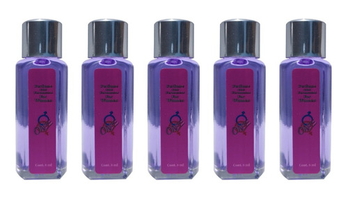 Kit 5 Pzs Perfume Erótico Con Feromonas Para Mujer 8 Ml C/u 