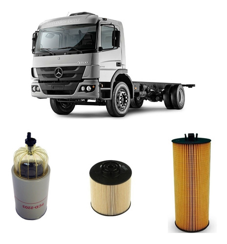 Kit 3 Filtros Mercedes Atego 1418 Wega