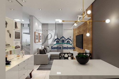 Imagem 5 de 8 de Sobrado Em Condomínio Com 2 Dormitórios( 02 Suítes ) 02 Vagas De Garagem À Venda, 75 M² Por R$ 389.000 - Vila Valparaíso - Santo André/sp - So0377