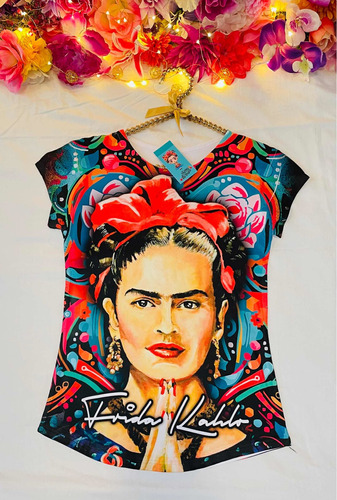 Blusa Estampada Frida Khalo Pintura Autorretrato Mexico 