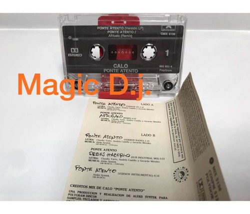 Caló Cassette Ponte Atento Remix Año 1991 (Usado)