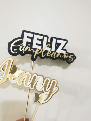 Toppers Personalizados, Combo Frase + Nombre