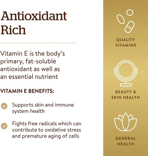 Vitamina E 268mg 400iu 250 Capsulas Blandas Solgar