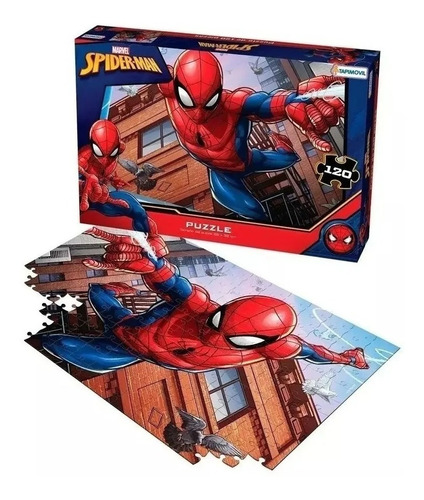 Imagen 1 de 3 de Puzzle Rompecabezas 120 Piezas Spiderman Hombre Araña Marvel