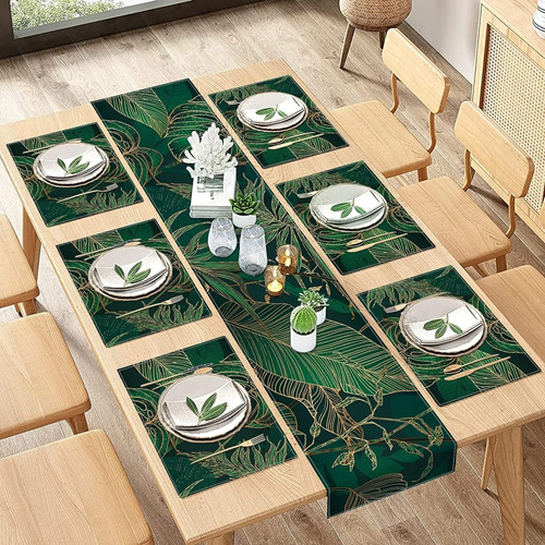 Artsocket Palm Leaves Juego De 6 Caminos De Mesa Y Manteles 