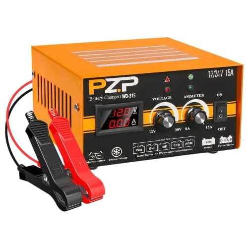 0-15a 12v / 24v Cargador De Batería De Automóvil Auto...