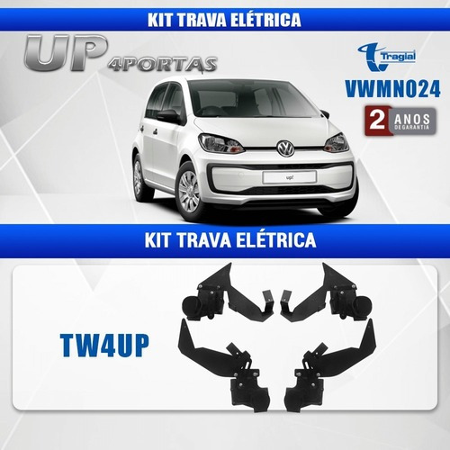 Imagem 2 de 4 de Kit Trava Elétrica Tragial Tw4up Mn Volkswagen Up 4 Portas