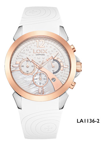 Reloj Mujer Loix® La1136-1 Beige Con Oro Rosa Tablero Beige