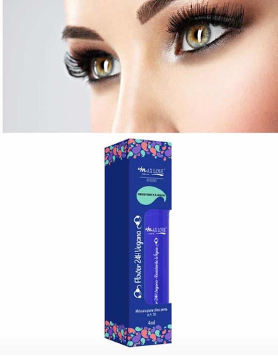 Máscara De Cílios Max Love Vegana Resistente Agua nº 70 Cor Preto 4 mL