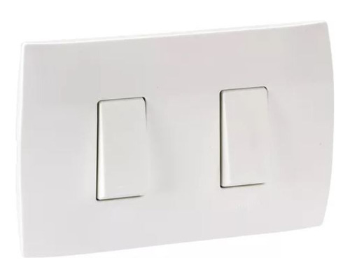Placa Con 2 Interruptores Sencillos
