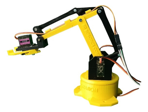 Kit De Brazo Robotico Servo Engrane Metálico Arduino