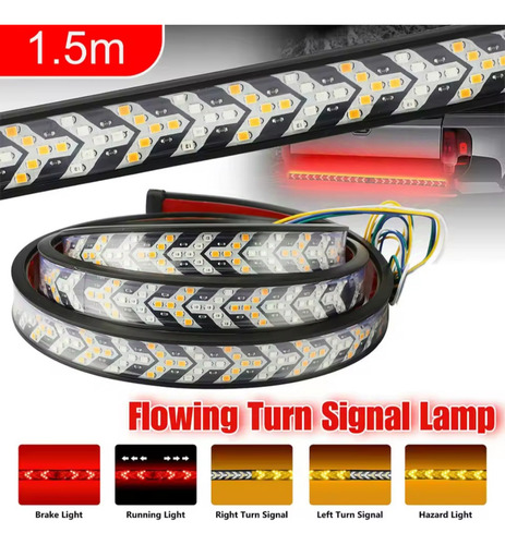 Cinta Led Stop Multifuncion Para Camioneta Pickup 1.5mts