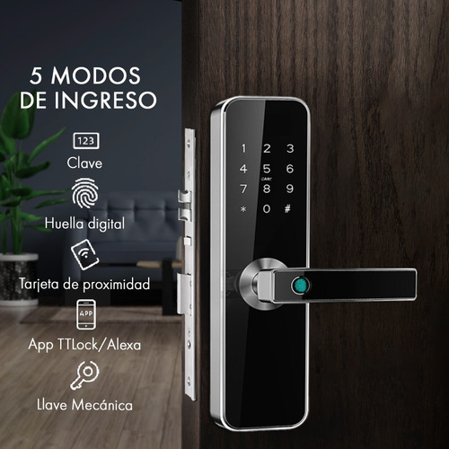 Imagen 5 de 10 de Cerradura Biometrica Smart H31b Bluetooth Huella Control Per