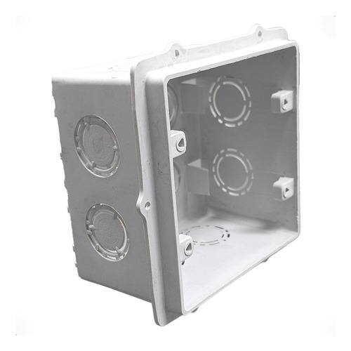 Caja De Embutir Cuadrada Grande Pvc Genrod 10x10 X50u Gris