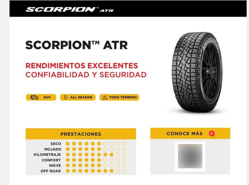 Llanta 175/70r14 Pirelli Scorpion Atr 88h H
