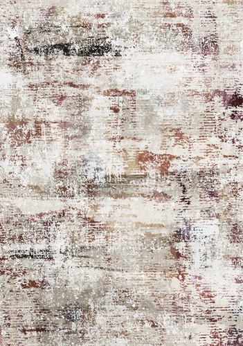 Tapete Moderno Impermeable Tono Morado Rojo 1.60x2.30 Mts