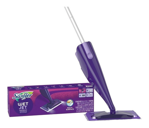 Kit Mopa Trapeador Swiffer Wet Jet Mop + 1 Liquido + 5 Paños