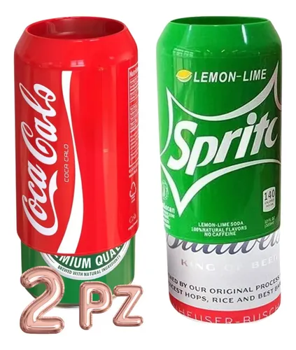 comprar Dúo Funda Silicón Cubre Lata Oculta Cerveza Y Bebida 355ml F Color Verde y rojo