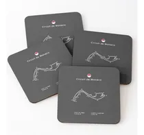 Comprar Set Posavasos Circuito De Mónaco Gp Fórmula 1 Calidad Premiu