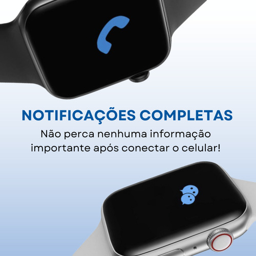 Smartwatch X8 Max Pro 2024 Chamadas Bluetooth Redes Sociais Caixa Preto