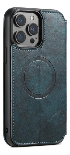 Para iPhone 14 15 Funda De Cuero Con Funda Magnética