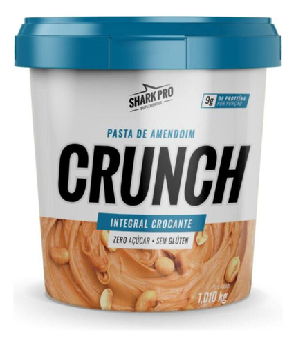 Pasta De Amendoim Crunch 1kg Integral Crocante Shark Pro