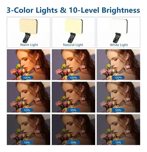 Sp Compatible Luz Led Recargable Para Selfies, Luz De