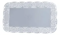 Comprar Bandeja Rectangular Plástica Tipo Blonda 17x45cm 10unds