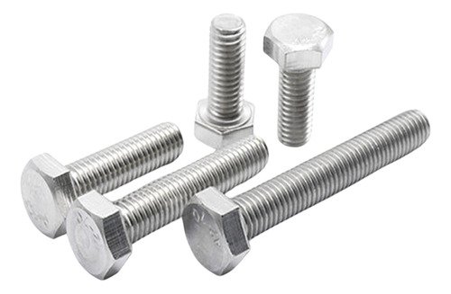 Perno Hexagonal Inoxidable 5-0.8 X 16mm Din933- A2 (10 Uni)
